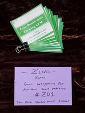 REPRO ZENO GUM WRAPPERS ANTIQUE GUM MACHINE DOUBLEMINT FLAVORED 10 PACK #ZD1  picture