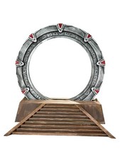 Stargate SG1 Gate 8” Sculpture Collector Replica, 2pc Hand Painted Brown Steps picture