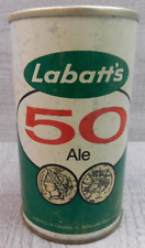 Labatt's 50 Ale Ontario Canada Steel Man Cave Premium Pull Tab Beer Can picture