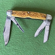 Old Vintage Wards Camillus? 4 Blade Premium Stockman Pocket Knife picture