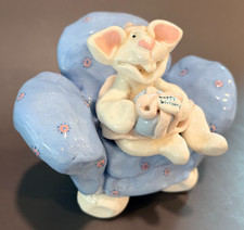 VTG 1988 Robin Russell Ceramic Mouse in Armchair Figurine Happy Birthday Ltd Ed picture