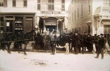 Lowville NY New York Leviker Bros. Cows Horses 1913 RPPC Photo Postcard COPY picture