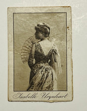 1880s Victorian Tobacco Trade Card Actress Isabelle Urquhart Antique Portrait picture