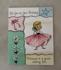 1950’s Hallmark Happy Birthday Whatever It Is You’re Wishing For Greeting Card picture