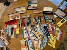 Lot Of 50+ Vtg INK PENS & MECH PENCILS Sheaffer Parker Eversharp Cross & More picture