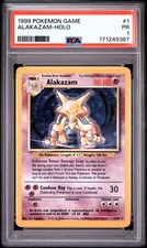 1999 Pokemon Base Set WOTC TCG Alakazam Holo #1 1/102 PSA 1 picture