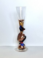 RARE Orrefors Nobel Snaps Devil Shot Glass Cyrén 1991 Sweden 21K Gold OG sticker picture