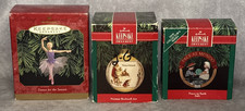 Hallmark Keepsake Vintage Christmas Ornaments Lot of 3 1991 Rockwell Peace 1999 picture