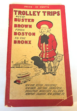 1905 Trolley Trips With Buster Brown Boston To The Bronx Tourism Guide Book Map picture