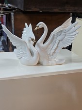 Lenox Dance of the Swans Handmade Porcelain Swan Figurine Rare Single Pair W/box picture