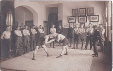 Vintage RPPC - Wrestler training class in Riga, Latvia - Rare - Gay interest picture