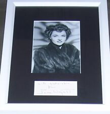 Jane Wyatt autographed signed framed with vintage 5x7 BW photo Father Knows Best picture