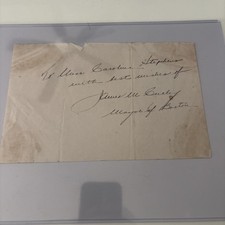 James M. Curley Boston Mayor Signed Paper picture