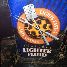 Vintage HomeBest Charcoal Lighter Fluid Can Advertising Tin Collectible picture