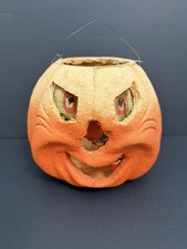 RARE VTG HALLOWEEN 1930s FN BURT PULP PAPER MACHE JOL PUMPKIN- BUFFALO NY picture