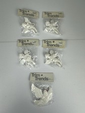 Lot 5 Vintage Trim Trends Christmas Ornaments Cherub Angels Dove NOS picture
