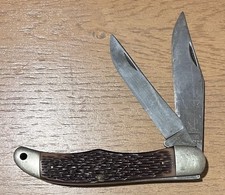 Schrade-Walden NY-USA 225H 2-Blade 5-1/4” Folding Hunting Knife w/  picture