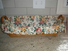 Longaberger 1995 Plant Holder Basket Combo Leather Handles 17