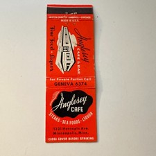 Anglesey Cafe Minneapolis MN Vintage Matchbook Cover 5MB125-1 picture