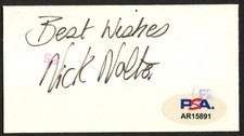 Nick Nolte signed autograph 2x3.5 Cut Actor Drama Romance PSA Stickered picture