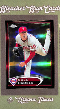 2012 Topps Chrome #36 Cole Hamels Black Refractor Parallel SP #/100 - Phillies picture