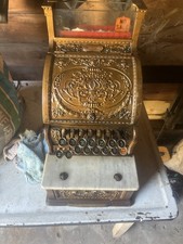 National Cash Register No. 313 antique Ornate & Marble Candy Shop WORKS *READ picture