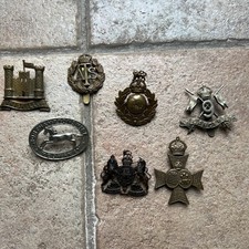 Lot of 7 Vintage English Hat Badges antique picture