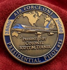 Rare Authentic Air Force One Presidential Pilot Col Scott Turner Challenge Coin picture