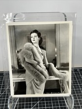 1940s Actress Joan Bennett Fur Fashion Beauty Portrait Original 8x10 Photo VTG picture