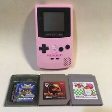 Game Boy Color Hello Kitty CGB 001   Dragon Quest III. Mortal Kombat Kirby 2 picture