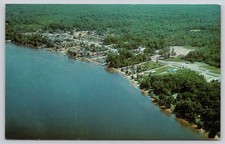 Houghton Lake Aerial Prudenville Michigan Chrome Postcard picture