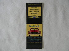New Richmond Wisconsin automotive Chevrolet for '50 matchbook picture