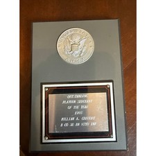 vtg 1985 US Army Outstanding Platoon Sergeant of the Year Award Plaque 87th INF picture