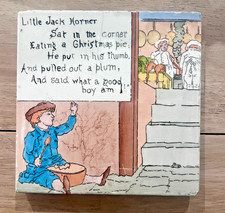 Antique American Encaustic Tile AETCO 6x6 Nursery Rhyme Little Jack Horner picture