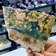 1.29LB Natural Ocean Jasper Crystal SliceLarge Specimen Healing- Museum picture