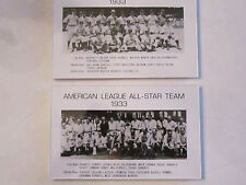 1933 NATIONAL LEAGUE ALL-STAR TEAM & 1933 AMERICAN LEAGUE ALL-STAR TEAM FRAMED picture