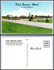 MINNESOTA Postcard - St. Paul, The Paul Bunyan Motel M44 picture