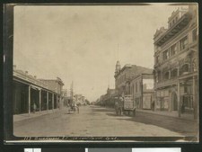 View down Business Street in Woodland 1900-1940 California Old Photo picture
