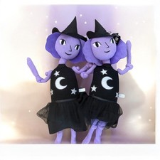 Hyde And Eek 35 Inch Hanging Indooor Witchs × 2 Crocheted Face Body And Arms picture