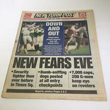 NY Post:12/31/2001 Down & out Giants Blow Playoff chance Jets Still Barely Alive picture