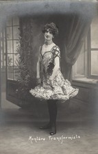 c. 1910's Montero Transformiste Stage Costume RPPC EARLY DRAG QUEEN picture