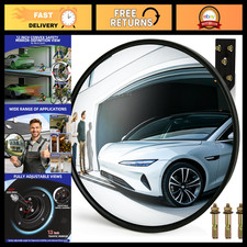 Shatterproof Acrylic Convex Mirror 12 Inch with LifetimeWarranty, Wide Angle Ant picture