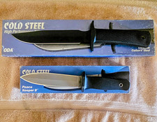 NOS. Two Vintage Discontinued Cold Steel Fixed Blade Knives, Sheaths picture