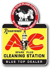 VINTAGE REPRO AC HORSE SPARK PLUG STICKER DECAL SPEED SHOP NHRA RACING   picture