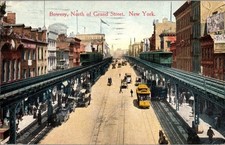 Vintage Postcard 1913 The Bowery, north of Grand Street, New York City, NY picture