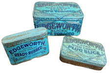 Edgeworth Tobacco Tin Lot of 3 EMPTY Sliced Pipe Plug Ready-Rubbed Richmond VA picture