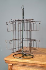 Vintage Rotating Store Counter Display Rack Card Catalog Metal Photograph Stand picture