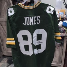 James Jones Green Bay Packers #89 Signed Custom Jersey BAS Witnessed COA picture