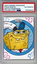 2025 Topps Chrome SpongeBob 1/1 Sketch Card π§½ Steve Martin picture