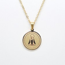 Virgen de la Caridad del Cobre medal Catholic Religious pendant w/ 55cm chain picture